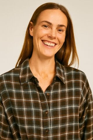 İtalyan Kahve Rengi Kareli  Kaşmir Dökümlü Gömlek