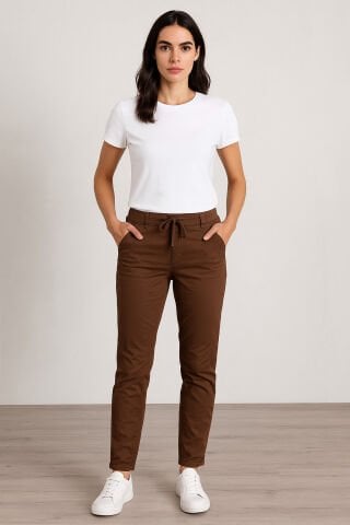 İtalyan   Kahve  Streç  Pantalon