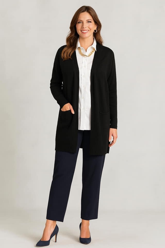 Siyah İtalyan Yumusacık Hırka