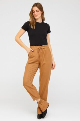 İtalyan  Camel Viskon  Şalvar Modeli Pantolon