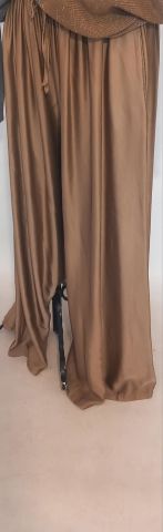 Saten Camel Rengi Beli Lastikli Pantalon