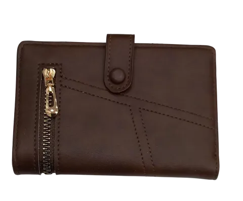 Kahve baskili cok gozlu para cuzdani