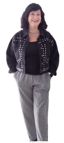 Siyah Jean  Zımbalı   Kısa Ceket