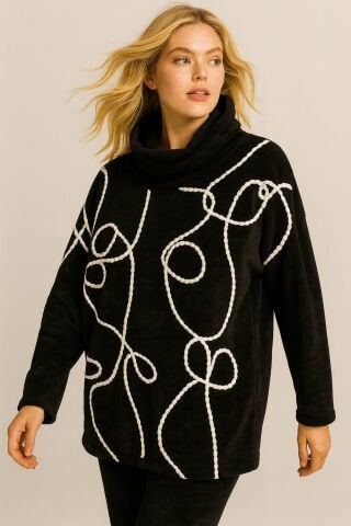 İtalyan Çizgili Kadife Eşofman