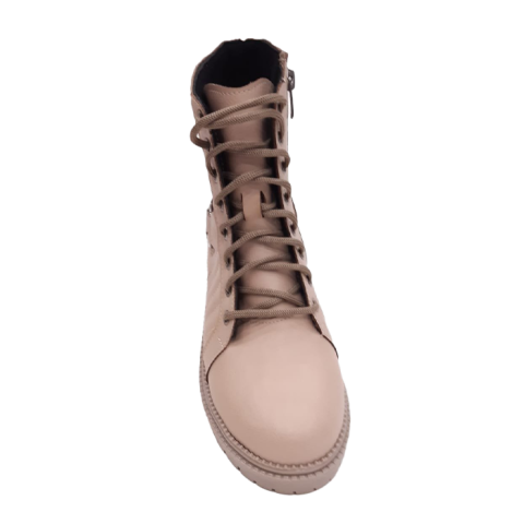 Bej Rengi Dikişli Fermuarlı Postal