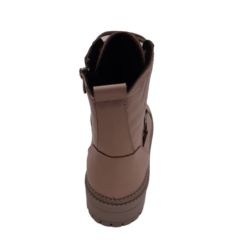 Bej Rengi Dikişli Fermuarlı Postal