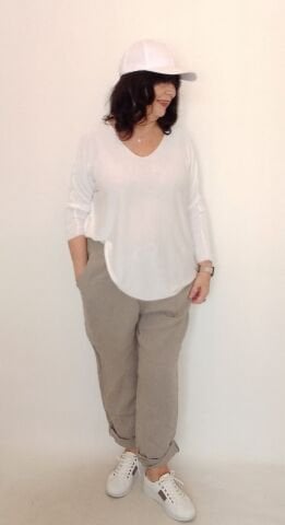 İnce Merserize İtalyan Salaş Triko - Beyaz