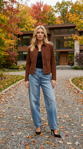 Hakiki Deri Süet Sütlü Kahve Ceket