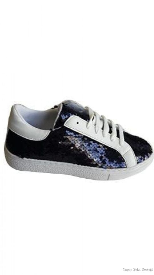 Siyah Pullu Sneakers Ayakkabı 003