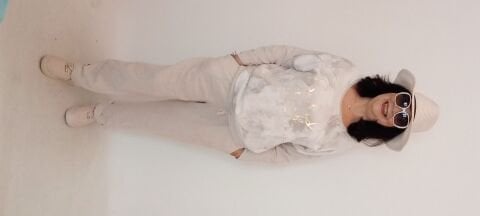 İtalyan Dore Yazılı Yuvarlak Yaka Uzun Kollu Arkası Cotton Önü Keten Bluz - Bej
