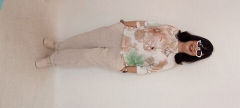 Desenli Merserize Yarasa Kol Cotton Bluz