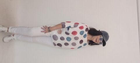 Desenli Merserize Yarasa Kol Cotton Bluz