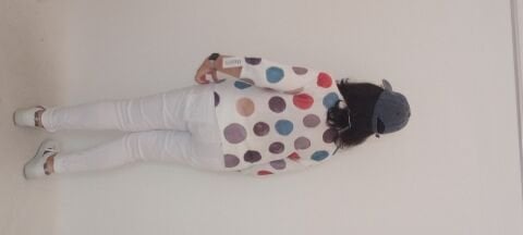 Desenli Merserize Yarasa Kol Cotton Bluz