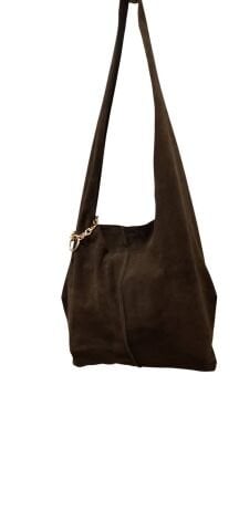 İnce Hakiki Suet Haki Rengi  Torba Modeli Yumuşacık Çanta