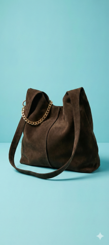 İnce Hakiki Süet Haki Torba Çanta – Hafiflik ve Doğallık Bir Arada