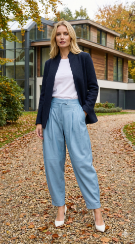 İtalyan Lacivert Fit Triko Ceket