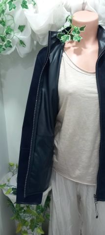 Lacivert Çift Taraflı Haki Suet Deri Ceket
