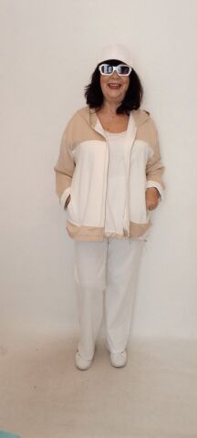Kapüşonlu Fermuarlı Cotton Ceket - Camel