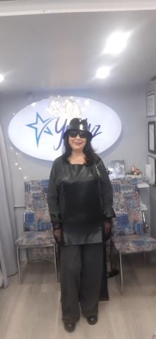 Büyük Beden Gri  Örme Kumaş  Siyah Deri Garnili  Eşofman Takım