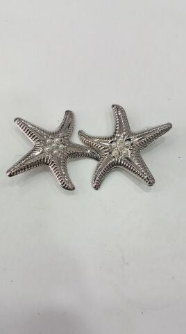 Gümüş Rengi Deniz Yıldızı  Modeli Büyük Küpe
