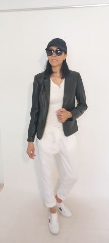 Siyah Hakiki Deri Çift Dügmeli  Bleyzer  Ceket