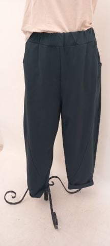 italyan Yarım Şalvar  Kahve Örme Kumaş Pantalon