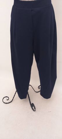 Lacivert italyan Yarım Şalvar Örme Kumaş Pantalon