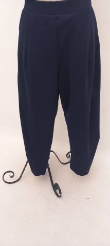 Lacivert italyan Yarım Şalvar Örme Kumaş Pantalon