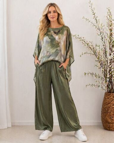 İtalyan Hakiki İpek Pantolonlu Takım