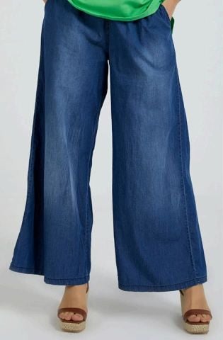 Büyük Beden Bol Paça Jean Pantalon