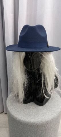 Lacivert Kaşmir  Rengi Kowboy Şapka