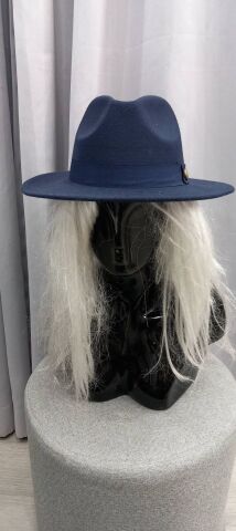 Lacivert Kaşmir  Rengi Kowboy Şapka