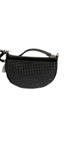 Parlak Taşlı Siyah Clutch