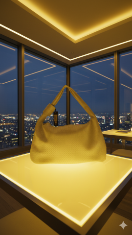 Beyaz Kendinden Desenli Çanta