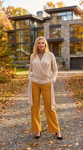 Bej Rengi Taşlı Dökümlü  Kruvaze Buz