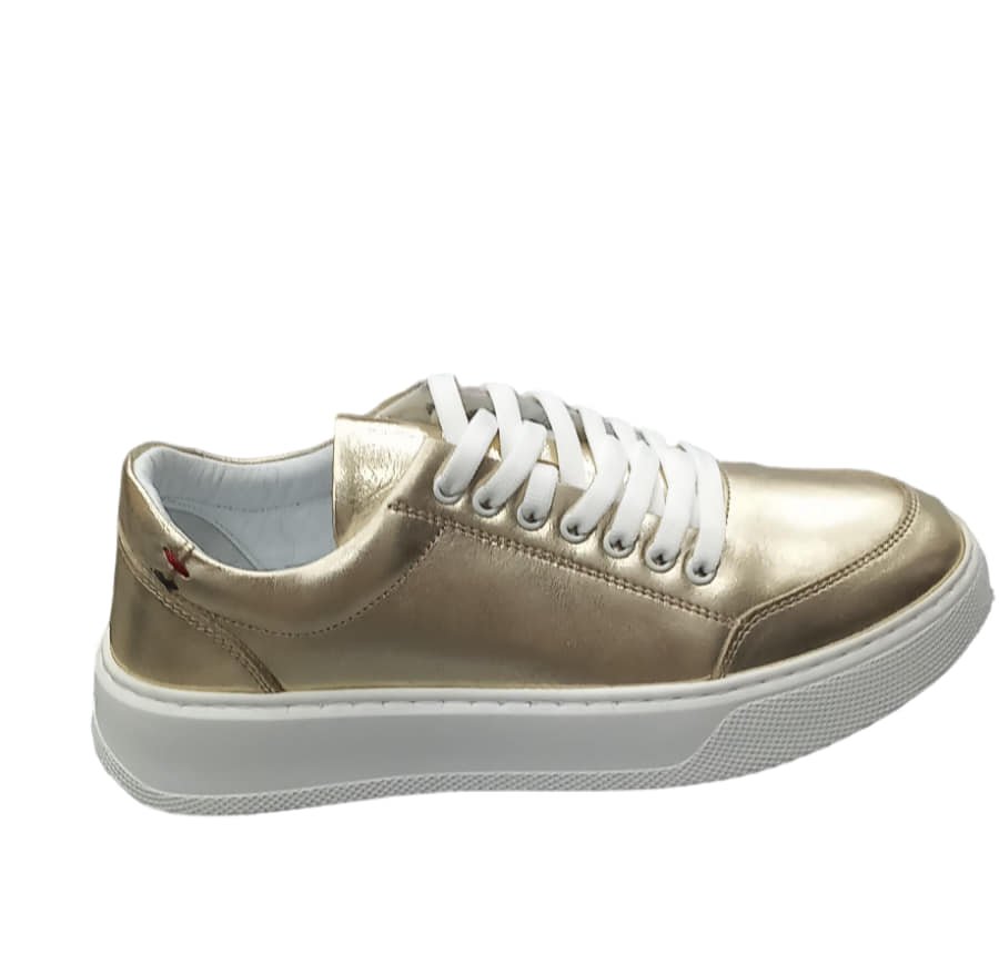 Dore Rengi Hakiki Deri Ortopedi Tabanlı Sneakers