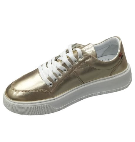 Dore Rengi Hakiki Deri Ortopedi Tabanlı Sneakers