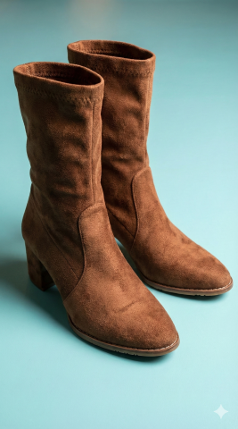 Taba Streç Kısa Topuklu Bot