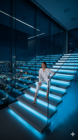 Beyaz Organze Sol Tarafında Büyük Zımbalı Çiçek Motifi Olan Gömlek