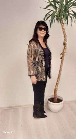 Büyük Beden Dore Desenli Ceket
