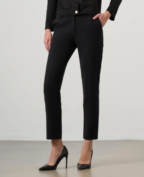 Siyah  Gabardin Kumaş Pantalon