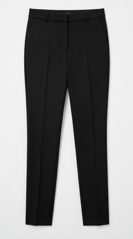 Siyah Gabardin Kumaş Pantalon