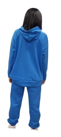 Saks Mavisi Üç İplik Eşofman Takım