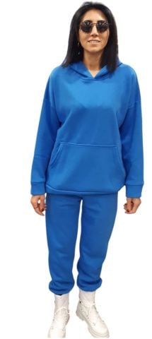 Saks Mavisi Üç İplik Eşofman Takım