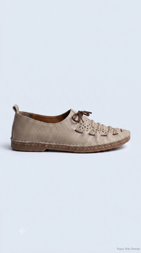Bayan Sneakers Bej Ayakkabı