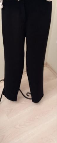 Buyuk Beden Siyah   Krep  Dökümlü Pantalon