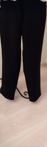 Buyuk Beden Siyah   Krep  Dökümlü Pantalon