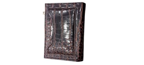 Kahve Baskılı Deri Fermuaelı Cüzdan