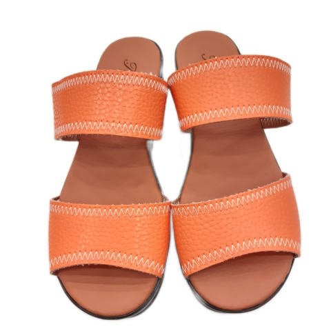 Oranj  İki Bantlı Dolgu Topuk Sandalet