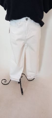 Beyaz Kalın  Jean Yarım  Şalvar Pantalon